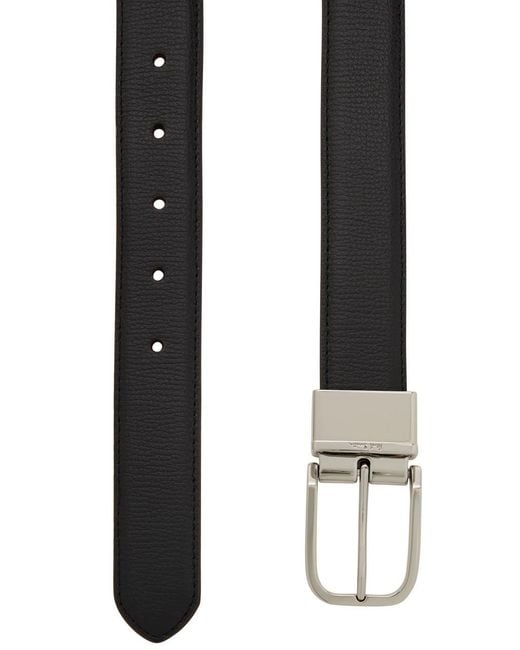 Paul Smith White Reversible Grained Leather Belt for men