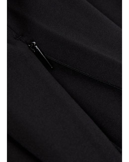 Spanx Black Ponte Zip-Cuff Stretch-Jersey Leggings
