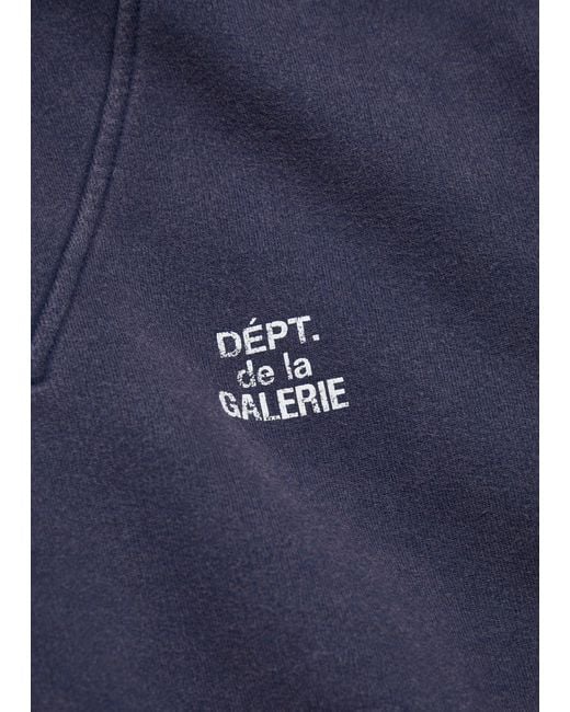 GALLERY DEPT. Blue Logo Half-Zip Cotton Sweatshirt for men
