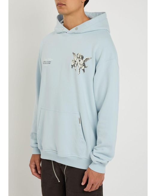 Represent Blue Legacy Cherubs Hooded Cotton Sweatshirt for men