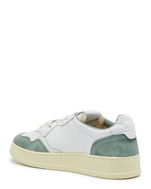 Autry Gray Medalist Panelled Leather Sneakers