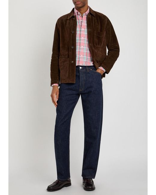 Drake's Blue Straight-Leg Denim Jeans for men