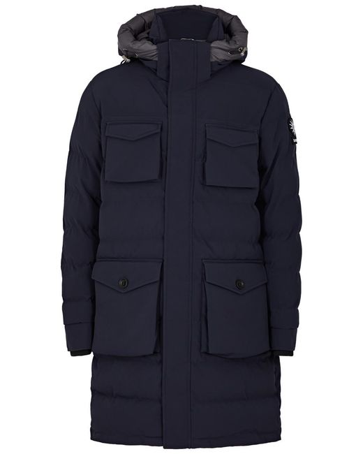 Sandbanks Blue Branksome Quilted Shell Coat for men