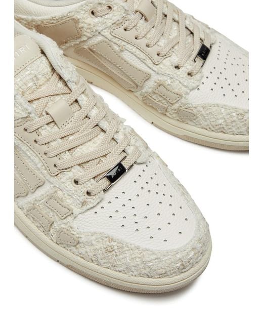 Amiri White Skel Panelled Leather Sneakers