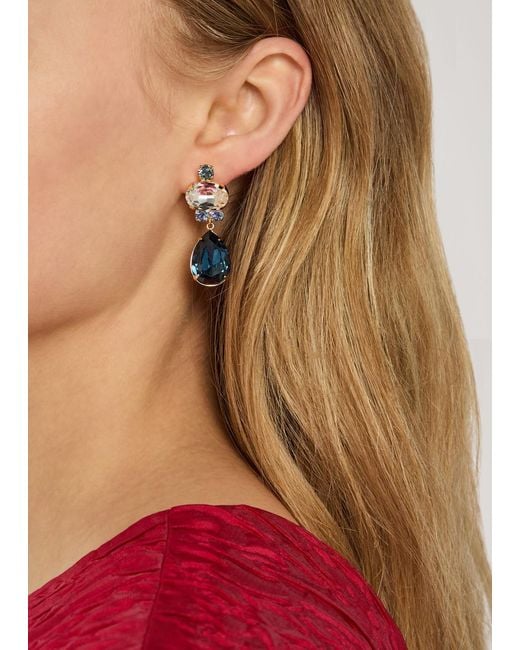 Jennifer Behr Blue Catherine 18Kt-Plated Drop Earrings