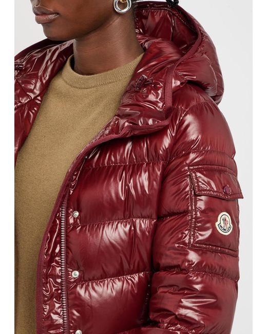 Moncler Red Barante Hooded Padded Nylon Jacket