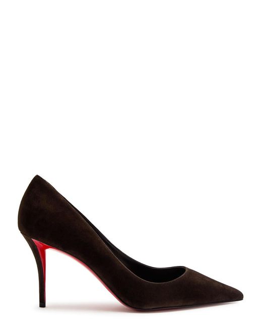 Christian Louboutin Black Miss Z 80 Suede Pumps