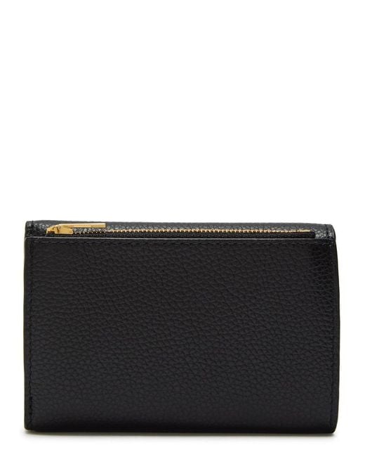 Mulberry Black Logo Grained Leather Wallet