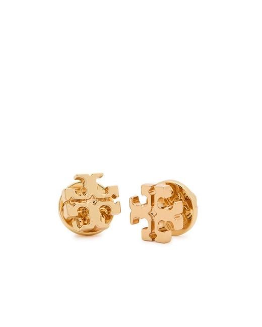 Tory Burch Metallic Icon 18Kt-Plated Stud Earrings