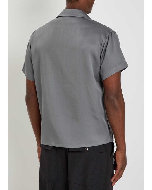 Second Layer Gray Avenue Woven Shirt for men