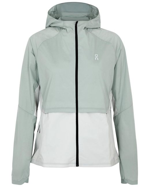 On Shoes Gray Core Hooded Shell Jacket