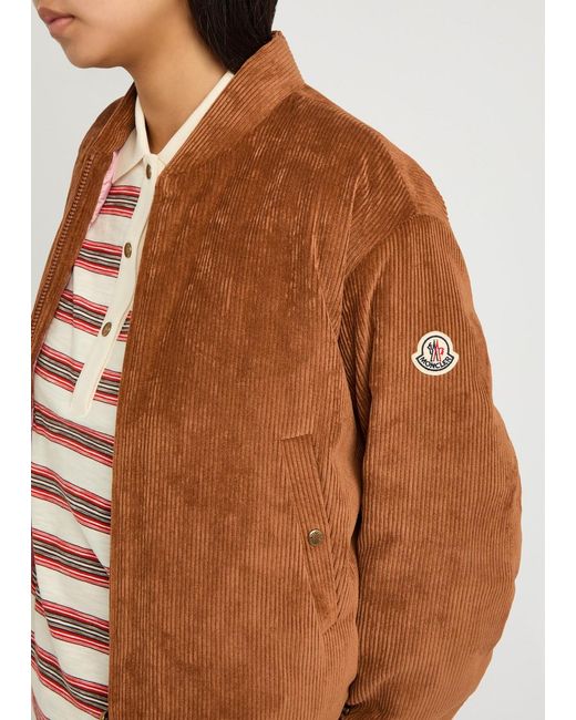 Moncler Brown Blageon Reversible Padded Corduroy Jacket