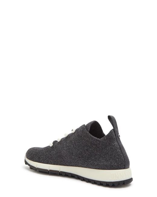 Jimmy Choo Blue Veles Cashmere-Knit Sneakers