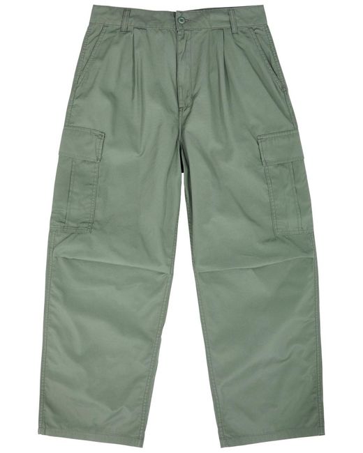 Carhartt Green Cole Cotton Cargo Trousers for men