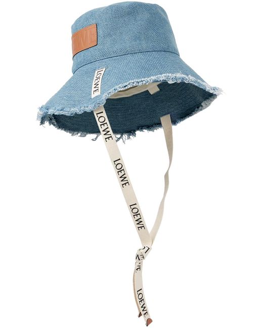 Loewe X Paula's Ibiza Distressed Bucket Hat in Blue | Lyst