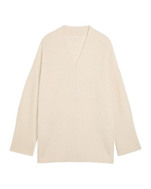 Joseph Natural Noel Ribbed Cashmere And Wool-Blend Jumper