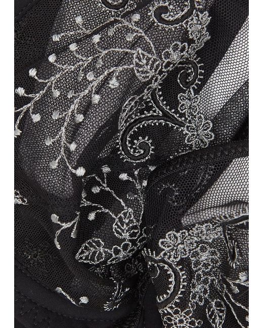 Simone Perele Black Delice Embroidered Underwired Bra