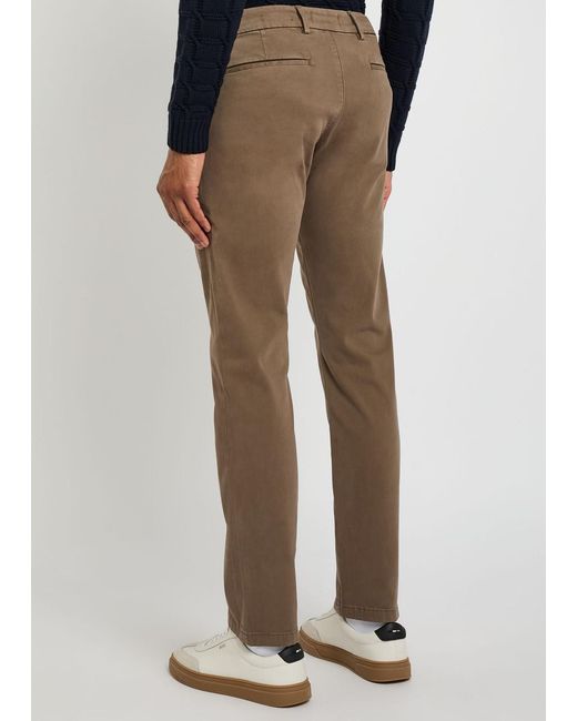 7 For All Mankind Natural Slimmy Chino Cotton-Blend Trousers for men