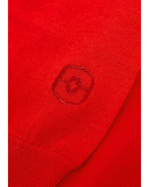 RÙADH Red The Dea Wool Polo Top