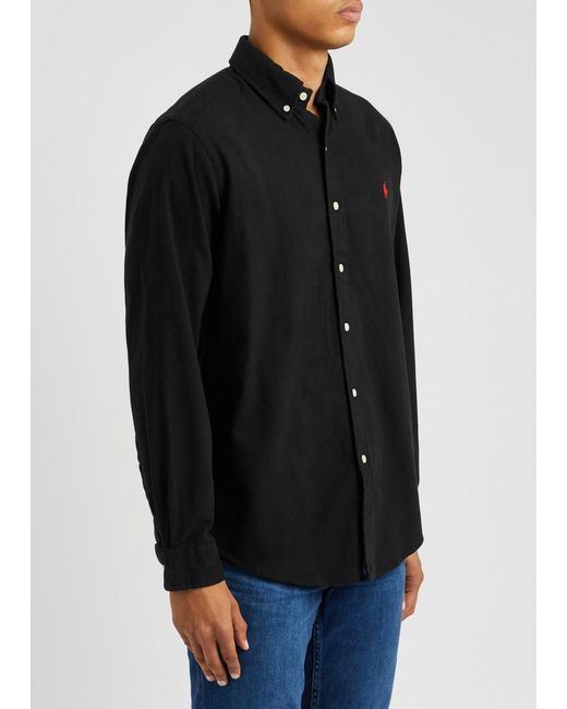 Polo Ralph Lauren Black Logo-embroidered Cotton Shirt for men