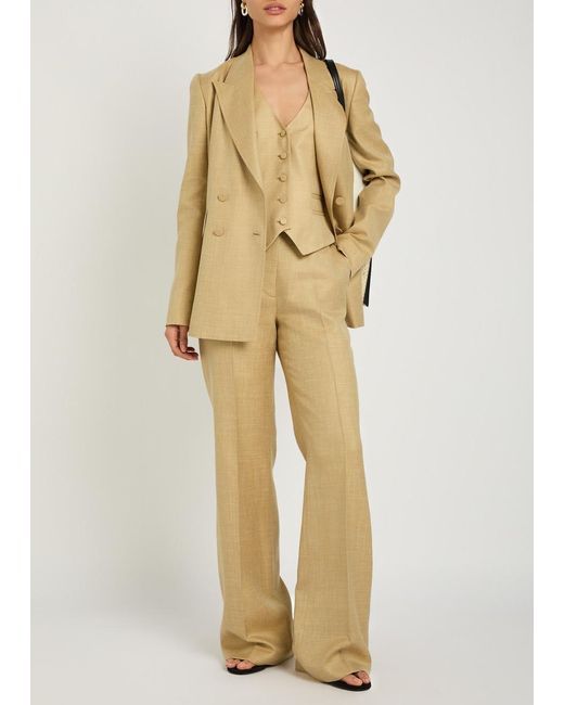 Gabriela Hearst Natural Coleridge Wool And Silk-Blend Vest