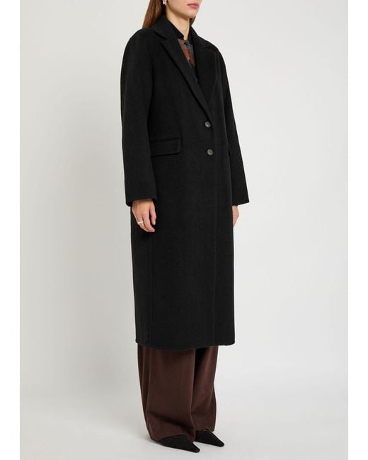 Vince Black Wool-Blend Coat