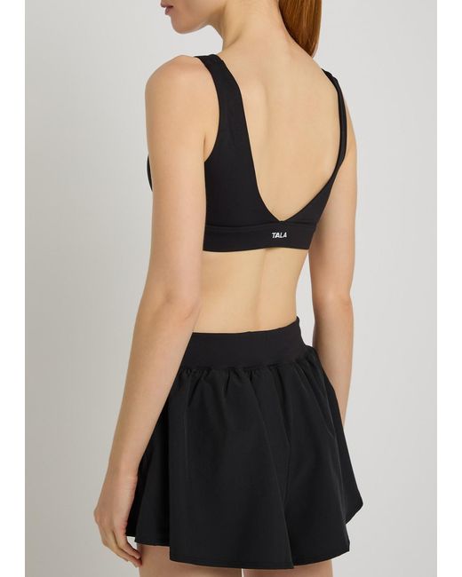 Tala Black Dayflex V-Neck Stretch-Jersey Sports Bra