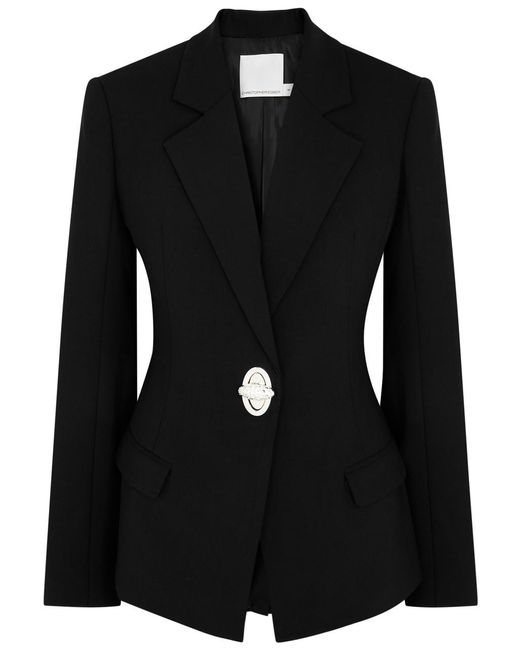 Christopher Esber Black Racquet Apex Embellished Blazer