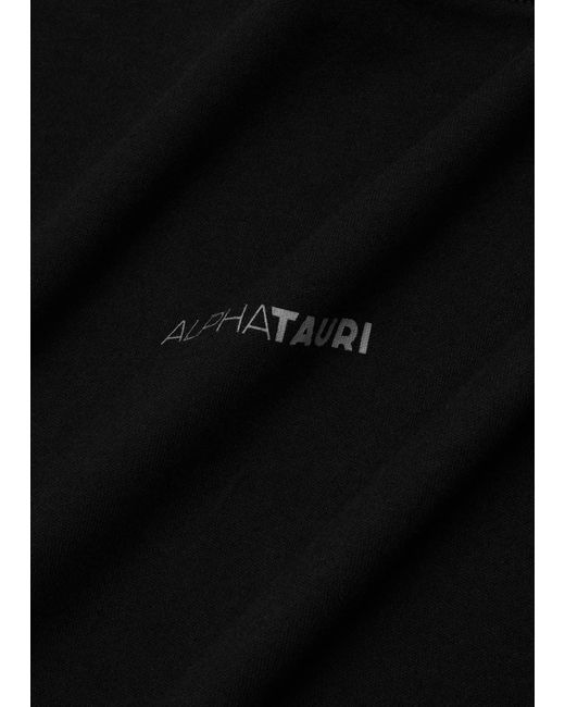 Alpha Tauri Black Janso Logo Cotton T-Shirt for men