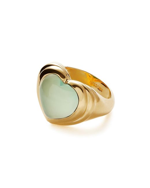 Missoma Yellow Jelly Heart 18kt Gold-plated Ring