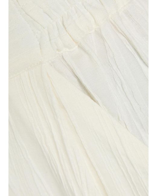Delos White Lazarus Textured Woven Shorts