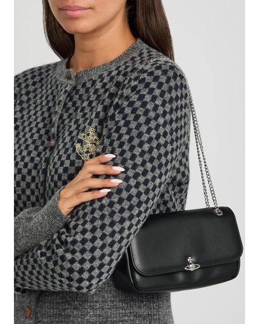 Vivienne Westwood Black Orb Faux Leather Cross-Body Bag