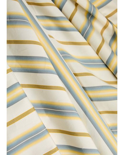 Thierry Colson Natural Audrey Striped Cotton Midi Wrap Skirt