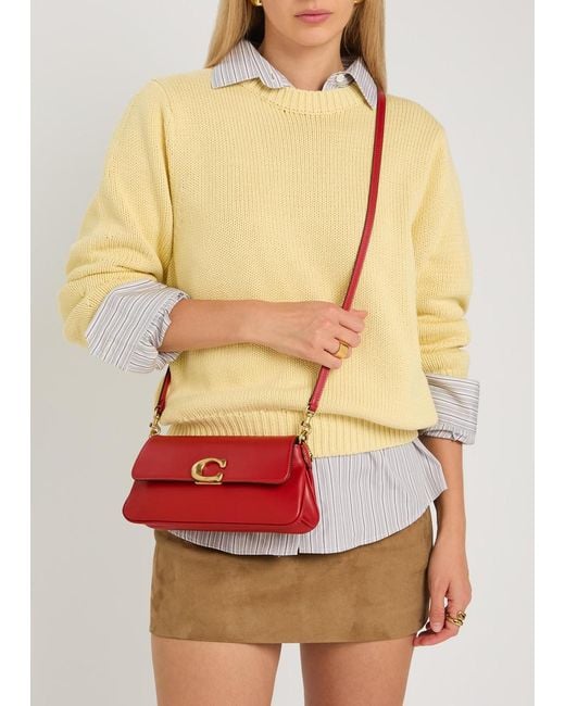 COACH Red Jet Leather Shoulder Bag