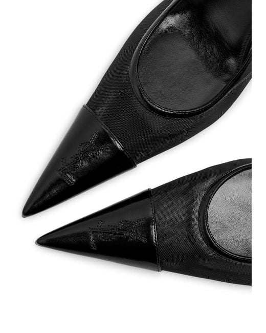 Saint Laurent Black Jerry 80 Slingback Leather Pumps