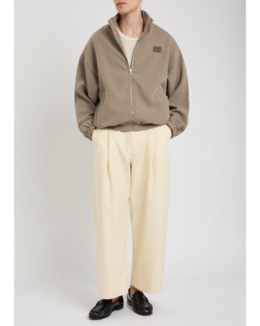 Amiri Natural Logo-Appliquéd Cady Track Jacket for men