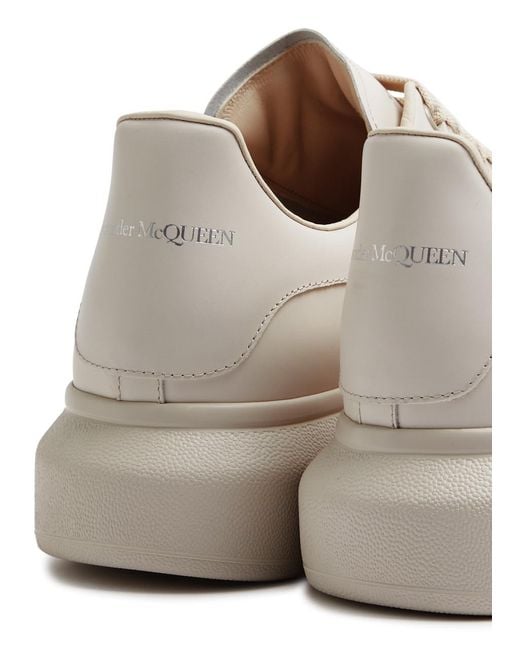 Alexander McQueen White Oversized Leather Sneakers for men