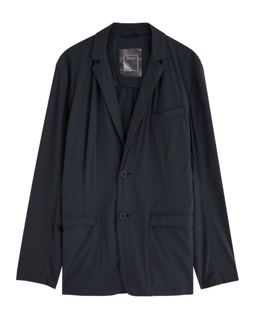 Herno Blue Matt Nylon Blazer for men
