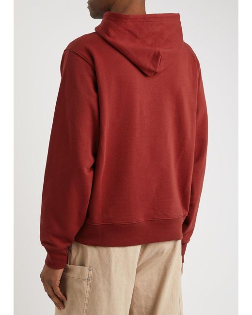 BBCICECREAM Red Duck Camo Arch Logo Hooded Cotton Sweatshirt for men