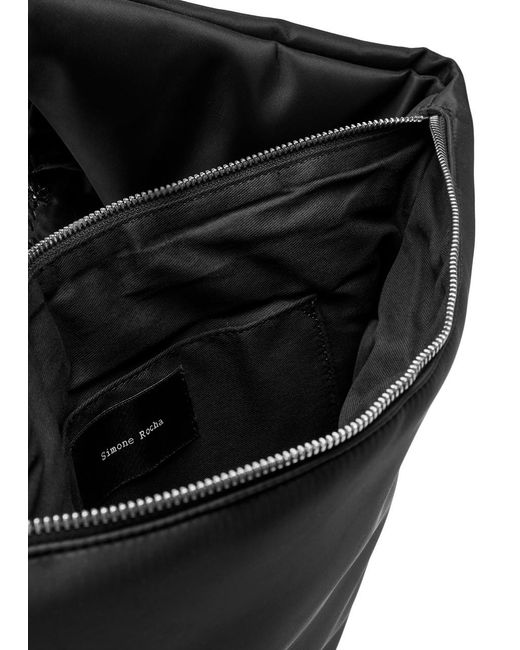 Simone Rocha Black Pillowcase Ruffled Padded Satchel Bag