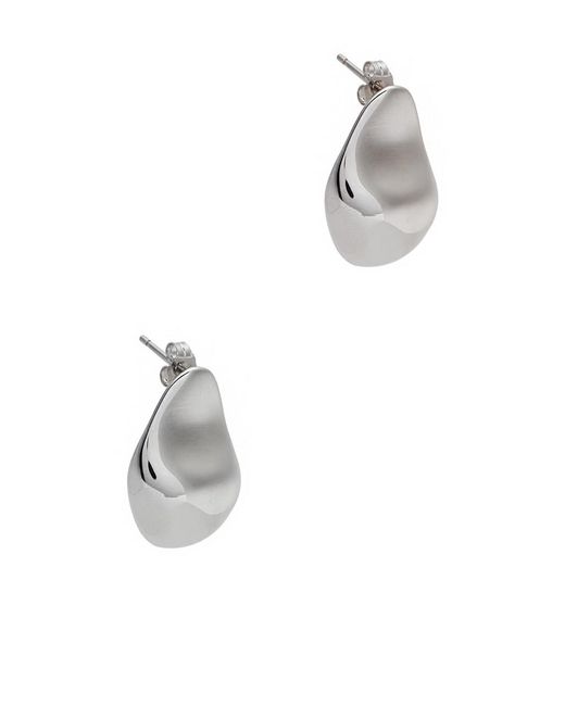 BY PARIAH White Luna Small Sterling Drop Earrings