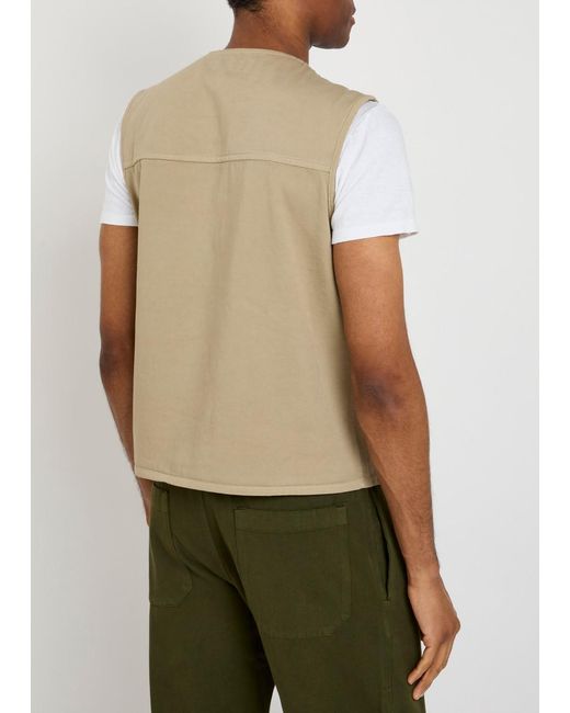 Labo.art Natural V-Neck Cotton Vest for men