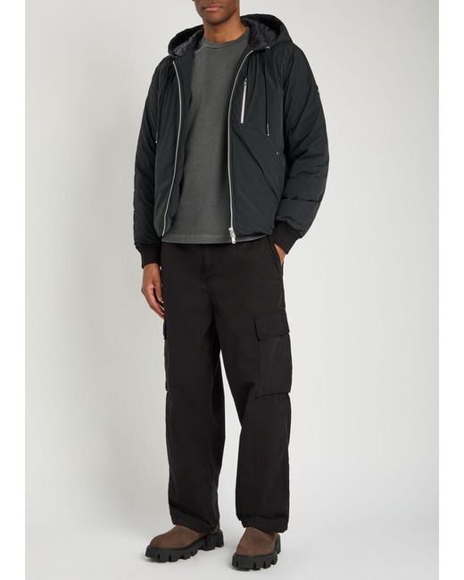 Moose Knuckles Black Northdale Hooded Shell Jacket for men