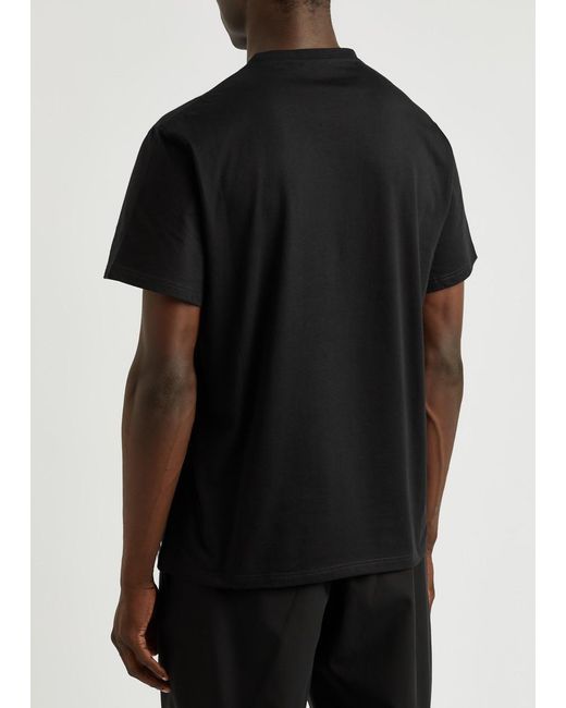 Alexander McQueen Black Graffiti Logo-Print Cotton T-Shirt for men