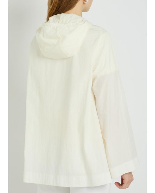Moncler White Paletuvier Hooded Nylon Jacket