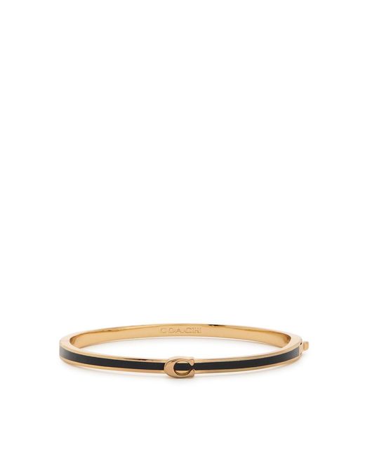 COACH White Logo Enamelled Bangle