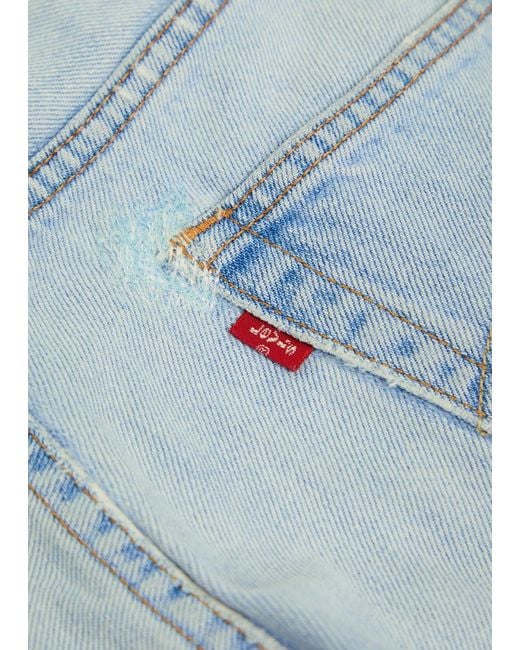 B Sides Blue Vintage Reworked Culotte Panelled Wide-Leg Jeans