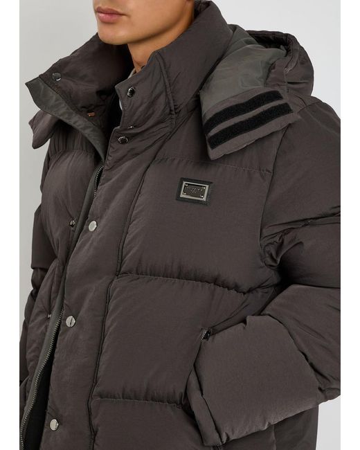 Dolce & Gabbana Gray Padded Shell Jacket for men