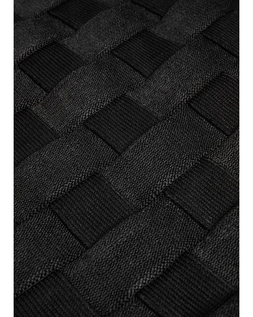 TOVE Black Ash Checked Knit Mini Skirt