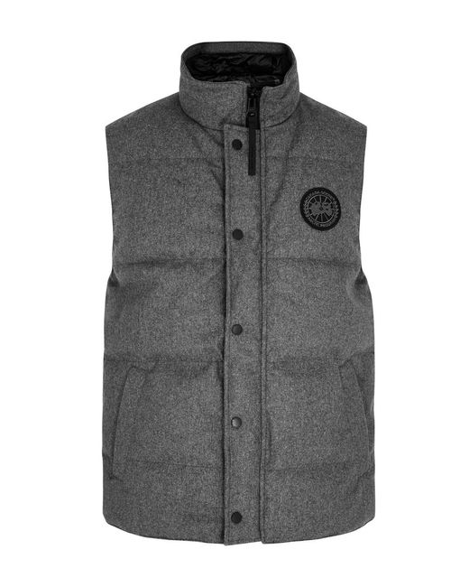 Canada Goose Gray Garson Quilted Wool-blend Gilet for men